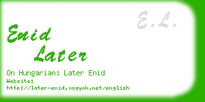 enid later business card